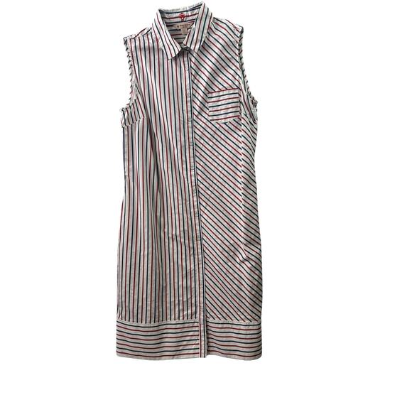 Brooks Brothers Sleeveless Striped Sheath Dress – Size 12 - Picture 1 of 5